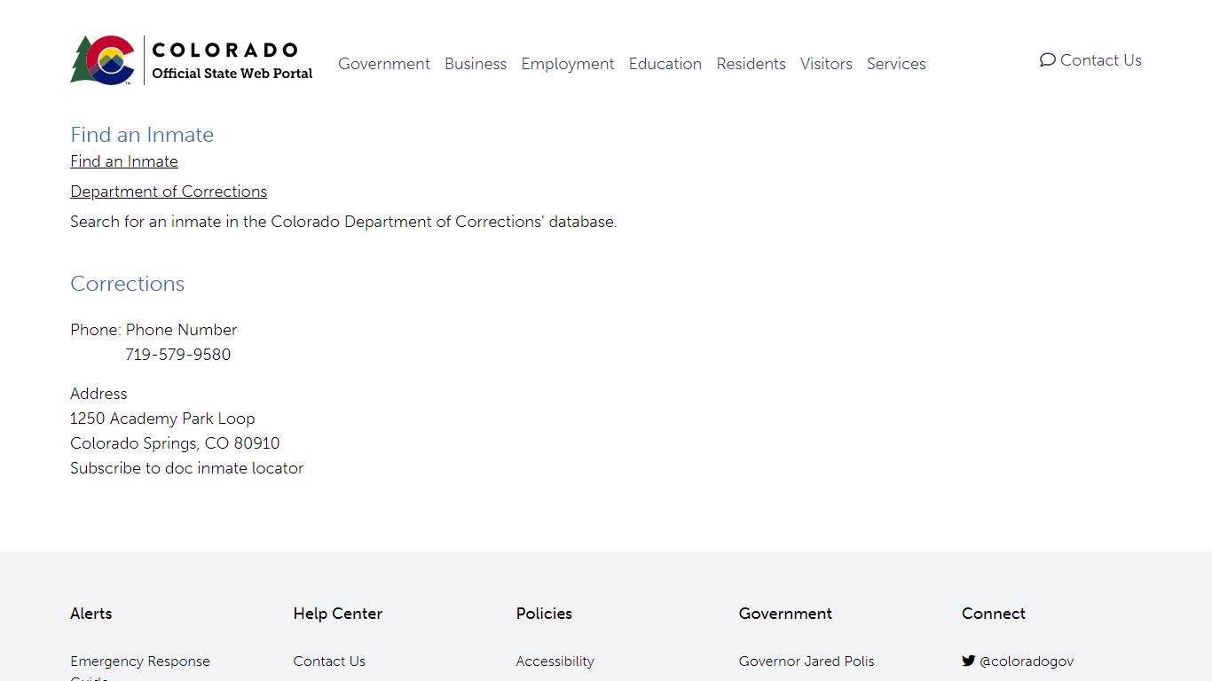 doc inmate locator | Colorado.gov